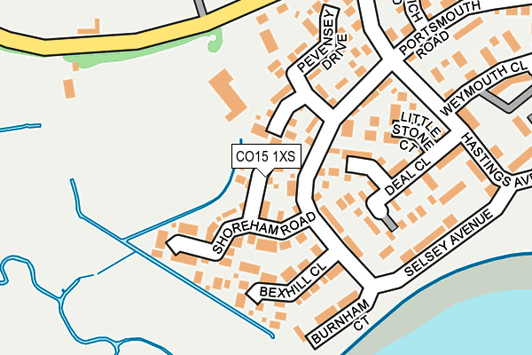 CO15 1XS map - OS OpenMap – Local (Ordnance Survey)