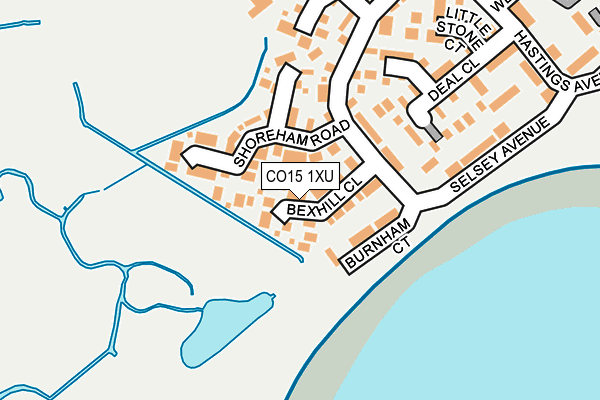 CO15 1XU map - OS OpenMap – Local (Ordnance Survey)