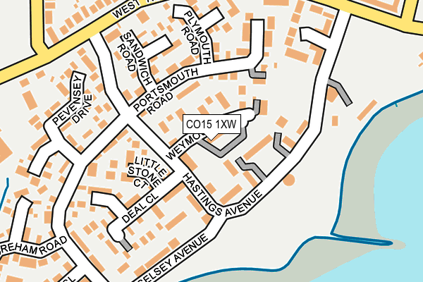 CO15 1XW map - OS OpenMap – Local (Ordnance Survey)