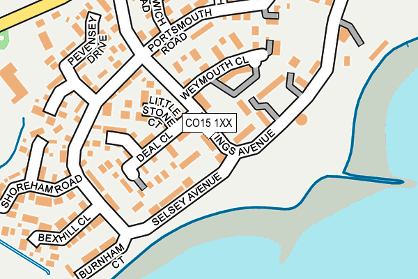 CO15 1XX map - OS OpenMap – Local (Ordnance Survey)