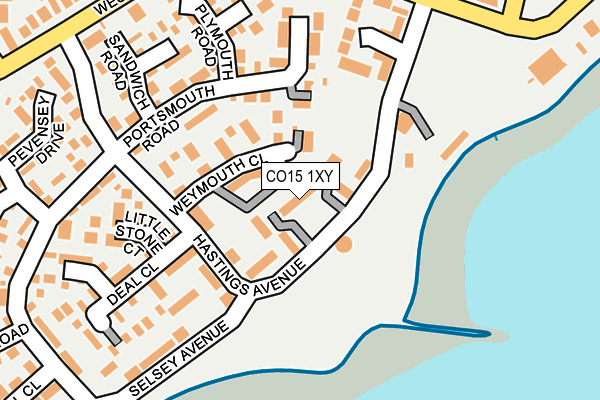 CO15 1XY map - OS OpenMap – Local (Ordnance Survey)