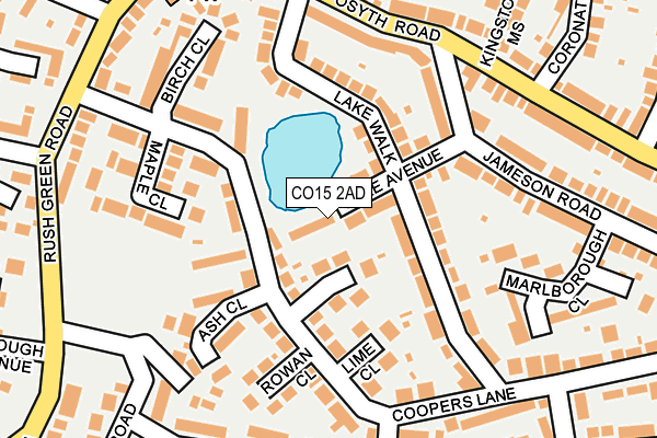 CO15 2AD map - OS OpenMap – Local (Ordnance Survey)