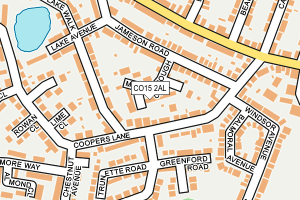 CO15 2AL map - OS OpenMap – Local (Ordnance Survey)
