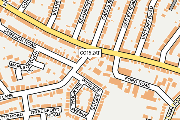 CO15 2AT map - OS OpenMap – Local (Ordnance Survey)