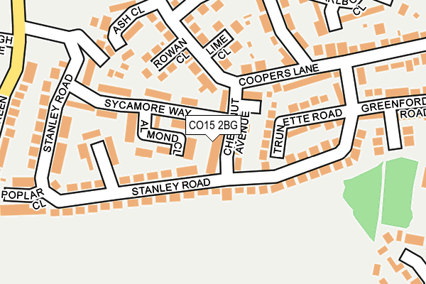 CO15 2BG map - OS OpenMap – Local (Ordnance Survey)