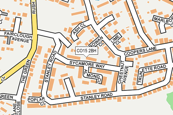 CO15 2BH map - OS OpenMap – Local (Ordnance Survey)