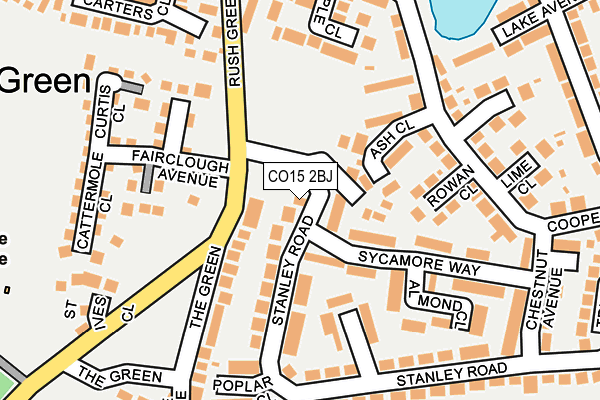 CO15 2BJ map - OS OpenMap – Local (Ordnance Survey)