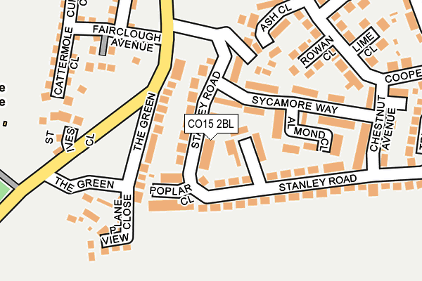 CO15 2BL map - OS OpenMap – Local (Ordnance Survey)