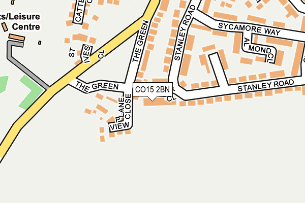 CO15 2BN map - OS OpenMap – Local (Ordnance Survey)
