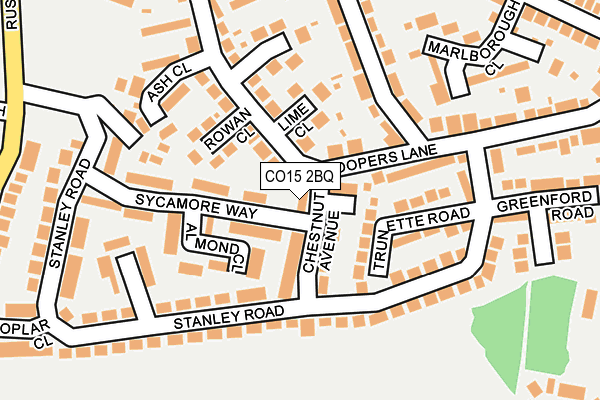 CO15 2BQ map - OS OpenMap – Local (Ordnance Survey)