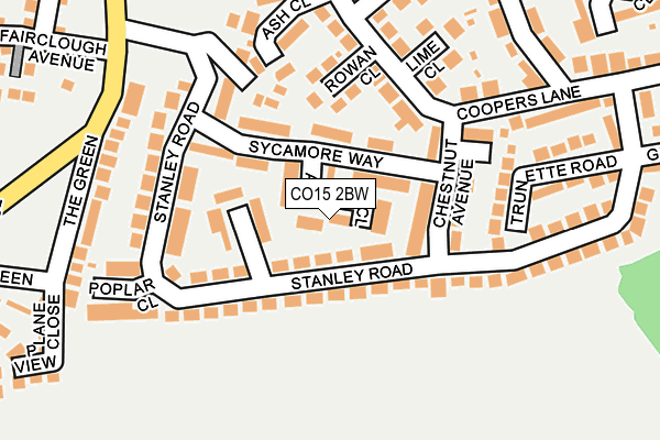 CO15 2BW map - OS OpenMap – Local (Ordnance Survey)