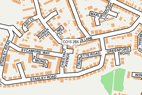 CO15 2BX map - OS OpenMap – Local (Ordnance Survey)