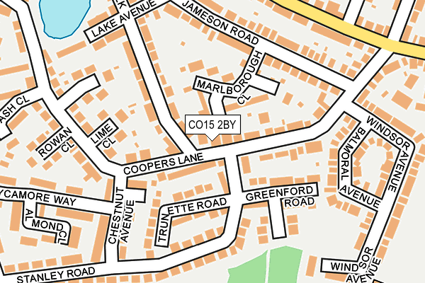 CO15 2BY map - OS OpenMap – Local (Ordnance Survey)