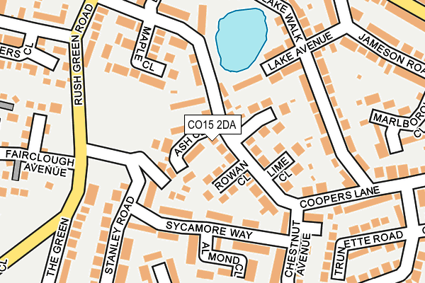 CO15 2DA map - OS OpenMap – Local (Ordnance Survey)