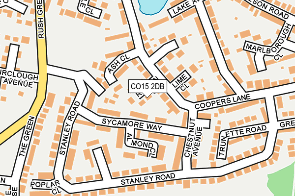 CO15 2DB map - OS OpenMap – Local (Ordnance Survey)