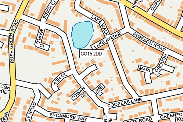 CO15 2DD map - OS OpenMap – Local (Ordnance Survey)