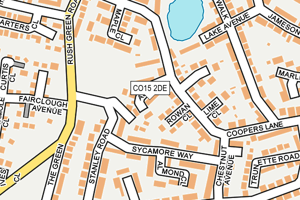CO15 2DE map - OS OpenMap – Local (Ordnance Survey)