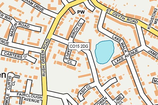 CO15 2DG map - OS OpenMap – Local (Ordnance Survey)
