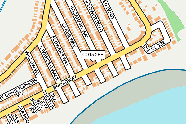 CO15 2EH map - OS OpenMap – Local (Ordnance Survey)