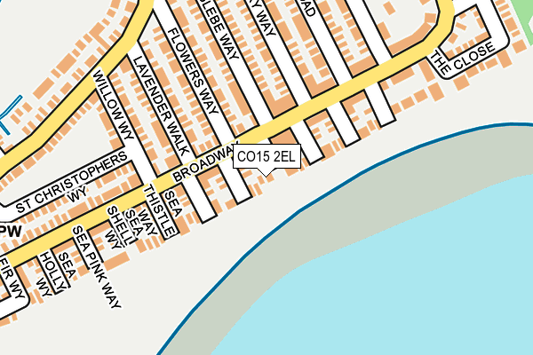 CO15 2EL map - OS OpenMap – Local (Ordnance Survey)