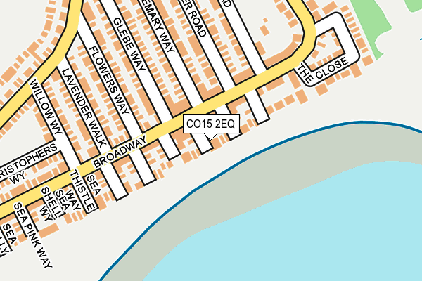 CO15 2EQ map - OS OpenMap – Local (Ordnance Survey)