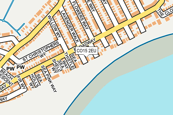 CO15 2EU map - OS OpenMap – Local (Ordnance Survey)