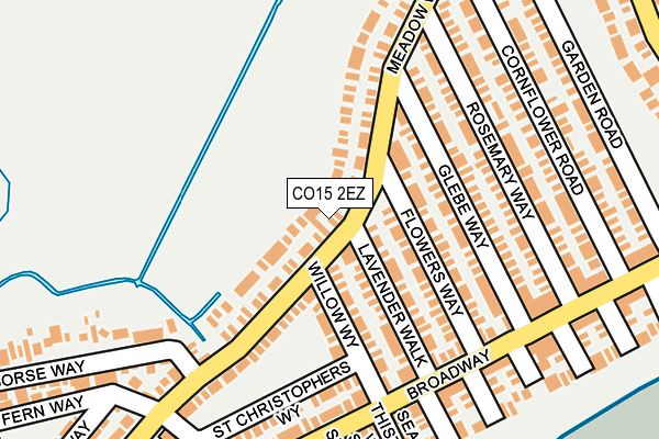 CO15 2EZ map - OS OpenMap – Local (Ordnance Survey)