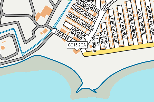 CO15 2GA map - OS OpenMap – Local (Ordnance Survey)