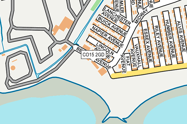 CO15 2GD map - OS OpenMap – Local (Ordnance Survey)