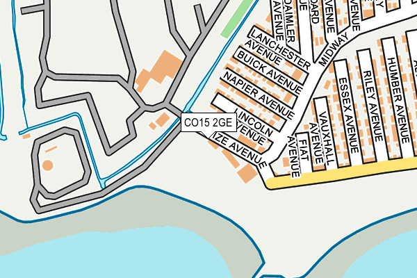 CO15 2GE map - OS OpenMap – Local (Ordnance Survey)