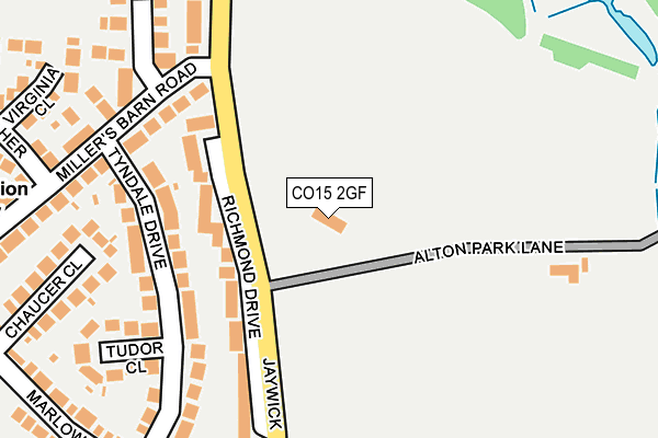 CO15 2GF map - OS OpenMap – Local (Ordnance Survey)