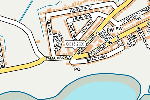 CO15 2GX map - OS OpenMap – Local (Ordnance Survey)