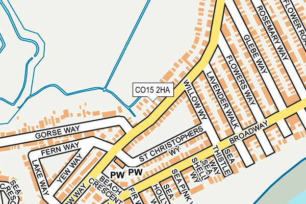 CO15 2HA map - OS OpenMap – Local (Ordnance Survey)