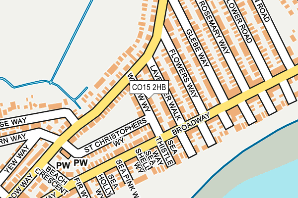 CO15 2HB map - OS OpenMap – Local (Ordnance Survey)