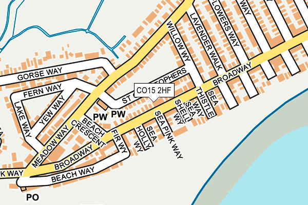 CO15 2HF map - OS OpenMap – Local (Ordnance Survey)