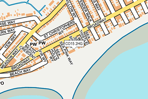 CO15 2HG map - OS OpenMap – Local (Ordnance Survey)