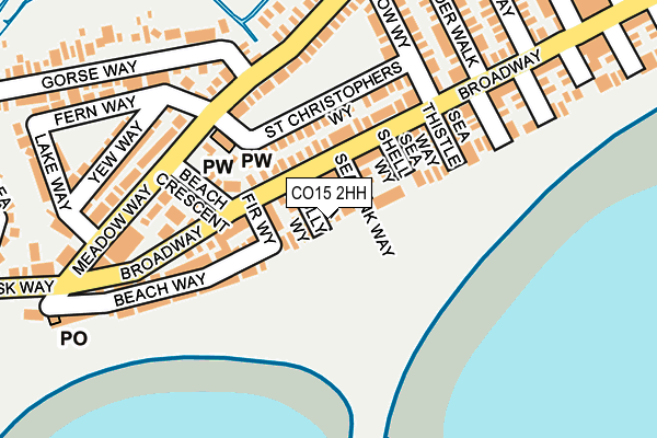 CO15 2HH map - OS OpenMap – Local (Ordnance Survey)
