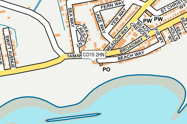 CO15 2HN map - OS OpenMap – Local (Ordnance Survey)