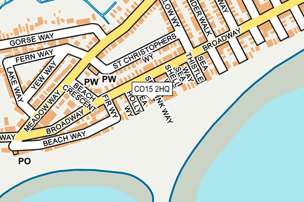 CO15 2HQ map - OS OpenMap – Local (Ordnance Survey)