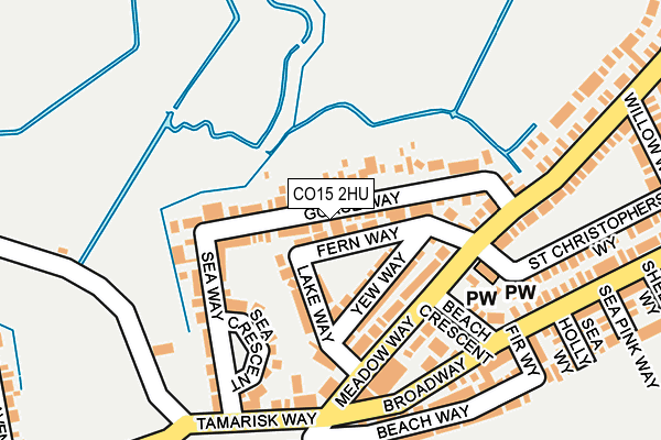 CO15 2HU map - OS OpenMap – Local (Ordnance Survey)