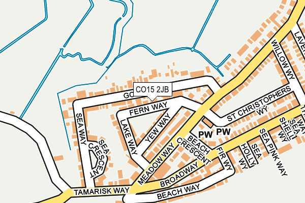 CO15 2JB map - OS OpenMap – Local (Ordnance Survey)