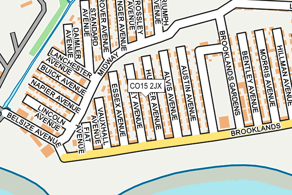 CO15 2JX map - OS OpenMap – Local (Ordnance Survey)