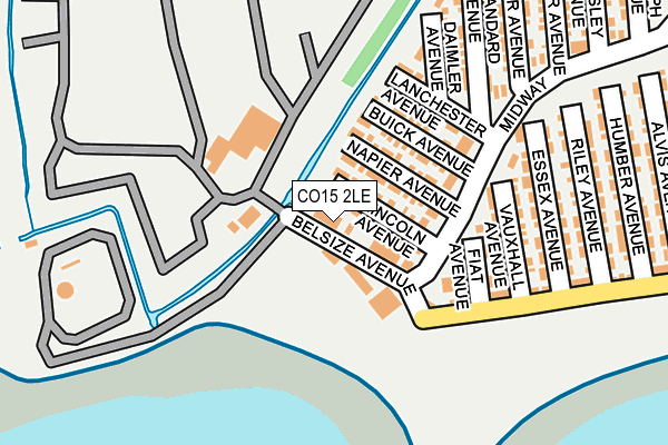 CO15 2LE map - OS OpenMap – Local (Ordnance Survey)