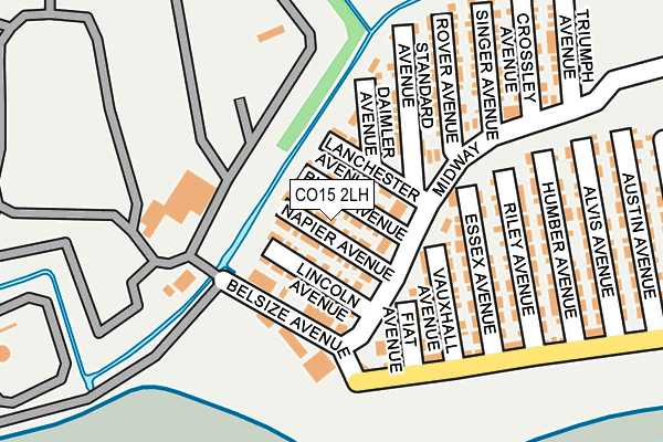 CO15 2LH map - OS OpenMap – Local (Ordnance Survey)