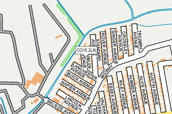 CO15 2LN map - OS OpenMap – Local (Ordnance Survey)