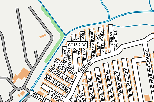 CO15 2LW map - OS OpenMap – Local (Ordnance Survey)