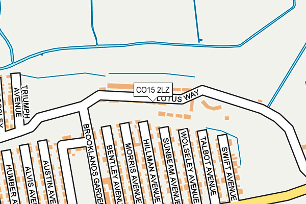 CO15 2LZ map - OS OpenMap – Local (Ordnance Survey)