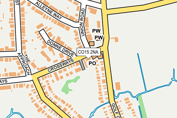 CO15 2NA map - OS OpenMap – Local (Ordnance Survey)