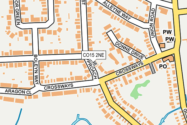 CO15 2NE map - OS OpenMap – Local (Ordnance Survey)