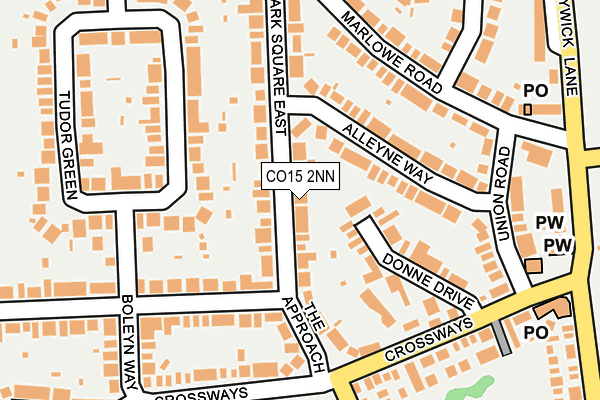 CO15 2NN map - OS OpenMap – Local (Ordnance Survey)